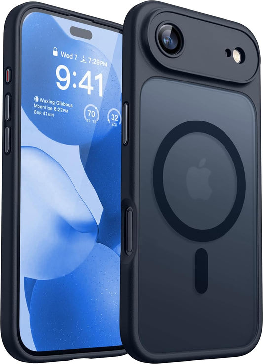 Magnetic for Iphone Air Case, [Full Camera Protection] [Translucent Matte] [Compatible with Magsafe] Shockproof Protective Phone Case for Iphone Air - Black