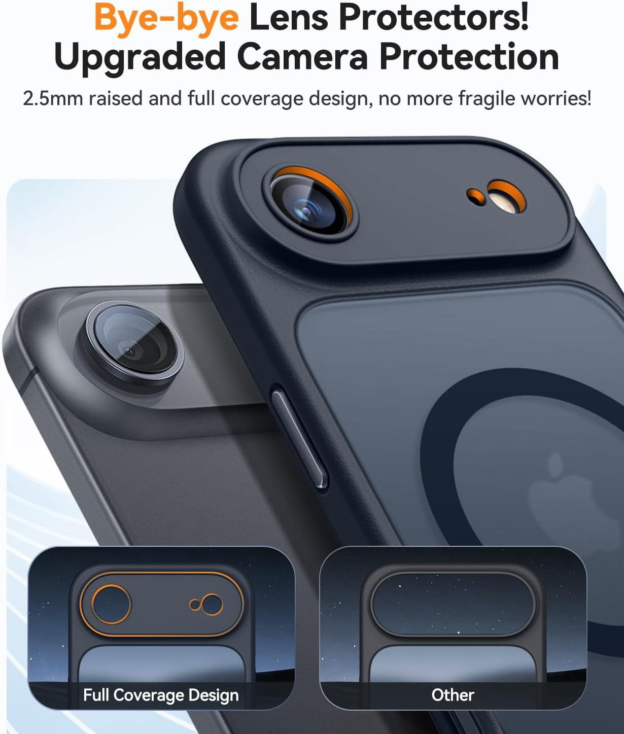 Magnetic for Iphone Air Case, [Full Camera Protection] [Translucent Matte] [Compatible with Magsafe] Shockproof Protective Phone Case for Iphone Air - Black