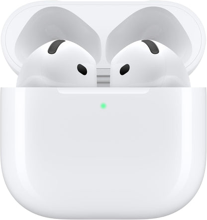 Airpods 4 Wireless Earbuds, Bluetooth Headphones, Personalized Spatial Audio, Sweat- and Water-Resistant, USB-C Charging Case, H2 Chip, up to 30 Hours of Battery Life
